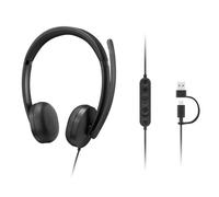 Lenovo 5000 Headset USB-C Microsoft Teams Cuffie professionali cablate con certificazione Microsoft Teams, connessione USB-C/USB-A e microfono con
