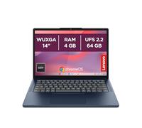 Lenovo Chromebook 14" Notebook IPS WUXGA (1920x1200), 64GB SSD, 4GB RAM, Wi-Fi6E, ChromeOS, MediaTek Kompanio 540 - Laptop Leggero per Studio, Streaming e Uso Quotidiano