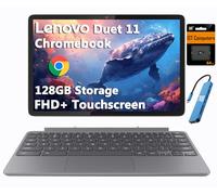 Lenovo Chromebook Duet Gen 9 11 pollici FHD+ 2-in-1 Tablet Touchscreen Laptop (8-Core MediaTek Kompanio 838, 4 GB, 128 GB di memoria (64 GB + 64 GB SD), tastiera staccabile) Webcam 8 MP, Wi-Fi 6