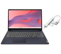 Lenovo Chromebook IdeaPad 3i Display FHD da 15,6" | Intel Celeron N4500 | Grafica Intel UHD | HDMI | Abyss Blue | 8 GB di RAM | SSD da 64 GB | Chrome OS | Bundle con hub USB 3.0