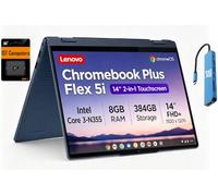 Lenovo Chromebook Plus Flex 5i, laptop 2 in 1 da 14", Intel i3 N355, 8 GB