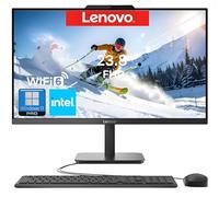 Lenovo Computer desktop FHD All-in-One da 23,8" per casa e lavoro, Intel N100 (fino a 3,4 GHz), 8 GB di RAM, SSD da 512 GB, grafica Intel UHD, RJ45, Bluetooth, HDMI, Wi-Fi, tastiera e mouse, Windows
