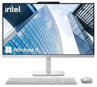 Lenovo Computer desktop FHD All-in-One da 24", processore Intel 4-Core (Beats i3-1110G4), RAM da 32 GB, SSD PCIe da 4 TB, HDMI, WiFi 6, RJ45, Bluetooth, Business AIO, Vent-Hear, tastiera e mouse