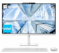 Lenovo Computer desktop FHD All-in-One da 61 cm per casa e ufficio, processore Intel, 16 GB di RAM, SSD PCIe da 512 GB, HDMI, WiFi 6, Bluetooth 5.2, Business AIO, Vent-Hear, KB e mouse wireless