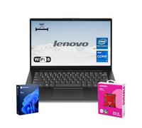 Lenovo Computer portatile aziendale V14 Gen 4, antiriflesso FHD da 14", 13° processore Intel 10-Core i7, 24 GB di RAM, SSD da 1 TB, webcam con otturatore privacy, Wi-Fi 6, Win 11 Pro, nero, bundle con