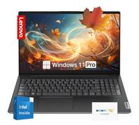 Lenovo Computer portatile FHD V15 da 15,6", SSD PCIe NVMe M.2 da 1 TB, RAM DDR4 da 32 GB, processore Intel dual-core, Windows 11 Pro, HDMI, WiFi e Bluetooth, luce blu bassa, porta Ethernet, WOWPC