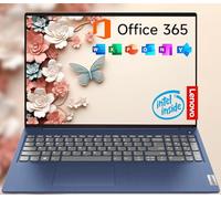 Lenovo Computer portatile IdeaPad 1 da 15,6", 8 GB di RAM, doppia memoria: SSD da 256 GB + 128 GB eMMC | Wi-Fi 6 | USB-C | Microsoft Office 365 di 1 anno | Intel Dual-Core | Display HD | Windows 11 |