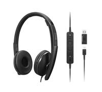 Lenovo Cuffie Auricolari Cablato A Padiglione USB Tipo-C Nero 20-20000 Hz