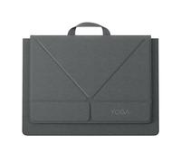 Lenovo Custodia a tasca per laptop con display da 14", organizer multi-scomparto con supporto convertibile, custodia protettiva leggera in poliestere e microfibra, grigio luna
