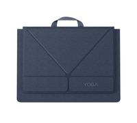 Lenovo Custodia a tasca per laptop con display da 14", organizer multi-scomparto con supporto convertibile, custodia protettiva leggera in poliestere e microfibra, blu cosmico