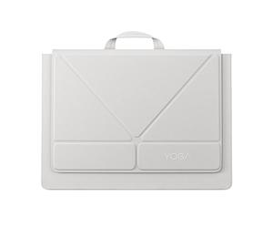 Lenovo Custodia a tasca per laptop con display da 14 pollici, organizer multi-scomparto con supporto convertibile, custodia protettiva leggera in poliestere e microfibra, conchiglia