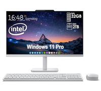 Lenovo Desktop All-in-One con processore Intel 4-Core | Display Full HD da 24 pollici | RAM DDR4 da 16 GB, SSD PCIe da 1 TB | WiFi 6| Bluetooth| USB, porte Ethernet, Windows 11 Pro | Uscita HDMI per