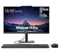 Lenovo Desktop All-in-One con processore Intel 4-Core | Display Full HD da 24 pollici | RAM DDR4 da 32 GB, SSD PCIe da 1 TB | WiFi 6| Bluetooth| USB, porte Ethernet, Windows 11 Pro | Uscita HDMI per