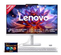 Lenovo Desktop FHD All-in-One (AIO) da 24" - 16 GB di RAM - SSD da 512 GB - Intel Core - Office 365 per il Web | Elegante e raffinato - Display straordinario - Gestione delle attività e chiamate