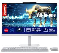 Lenovo Desktop tutto in uno da 61 cm | 16 GB di RAM| 512 GB SSD Storage| Intel Intel Ultra-Fast 4-Core CPU | Display Full HD | Wi-Fi 6| Windows 11 | KB e mouse wireless | Design silenzioso