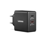Lenovo Dual USB-C 65 W GaN Charger | Caricatore ideale per laptop e cellulare | Nero