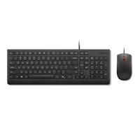 Lenovo Essential Wired Combo Black US Euro tastiera Mouse incluso Universale USB Nero NEW