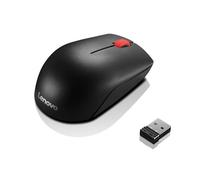 Lenovo Essential Compact Wireless Mouse, Collegamento Wireless tramite Nano USB 2.4 GHz, Sensore Ottico da 1000 DPI, Design Compatto ed Ergonomico, Ambidestro, Durata Batteria fino a 12 mesi, Nero