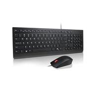 Lenovo Essential Wired Combo Black US Euro tastiera Mouse incluso Universale USB Nero NEW