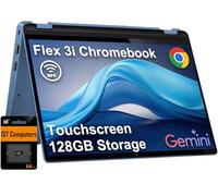 Lenovo Flex 3 Chromebook 2-in-1 12,2" FHD+ Touchscreen Laptop (Intel N100, 4GB DDR5 RAM, 128GB (64GB eMMC + 64GB SD Card)) Studenti & Educazione, Webcam, NFC, HDMI, USB-C, IST Pen, Chrome OS, Blu