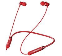 Lenovo HE05 - Cuffie Bluetooth con archetto da collo, colore: Rosso