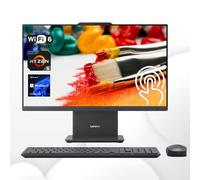 Lenovo IdeaCentre 2024 All-in-One 27", touchscreen FHD 100Hz, AMD Ryzen 5 7535HS, RAM DDR5 da 16 GB, SSD da 1 TB, KB e mouse wireless, base di ricarica wireless, RJ-45, Wi-Fi 6, webcam, W11P, grigio
