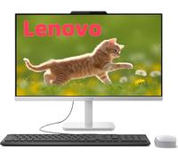 Lenovo IdeaCentre 23.8 Intel 8-Core i3-N305 AIO Desktop Computer con Office 365, 16GB DDR4 RAM, 512GB PCIe SSD, 24" FHD All-in-One, WiFi 6, BT 5.2, HDMI, RJ-45, Crema, Tastiera e Mouse, Win 11H