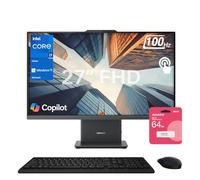 Lenovo IdeaCentre 27" AIO Desktop, FHD 100Hz Touchscreen, Intel Core i7-13620H, 16GB DDR5 RAM, 1TB SSD, Wireless Charging Pad, Wireless KB & M, Wi-Fi 6, Win11 Home, Bundle con SSD esterno ADATA 512