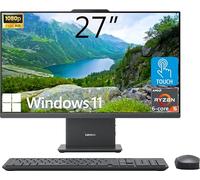 Lenovo IdeaCentre All-in-One Desktop Computer, 27" FHD Touchscreen, 6-core AMD Ryzen 5 8645HS, 64GB DDR5, 2TB SSD, Wi-Fi 6, HDMI In&Out, Base di Ricarica Wireless, Wireless KB & Mouse, Windows 11 Home
