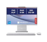 Lenovo IdeaCentre Computer desktop All-In-One, Display 24" FHD, Intel Core i5-13420H, 512GB SSD, RAM 8GB, Base ricarica smartphone wireless, Speakers, WiFi 6, Windows 11 H, Tastiera + Mouse Wireless