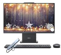 Lenovo IdeaCentre - Computer desktop tutto in uno FHD da 27", processore Intel Core i7 a 10 core, RAM DDR5 da 8 GB, SSD da 512 GB, Windows 11, tastiera e mouse wireless con hub 8 in 1 incluso, nero