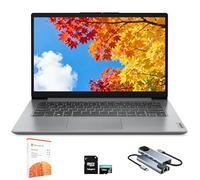 Lenovo IdeaPad 1 1i - Computer portatile da 14" con Microsoft 365 di 1 anno, processore Intel, 4 GB di RAM, eMMC da 128 GB + SSD da 128 GB, lettore di schede SD, videocamera per la privacy, batteria a