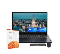 Lenovo IdeaPad 1 - Computer portatile HD da 15,6", Intel Celeron N4500, 8 GB di RAM, SSD da 256 GB+128 GB eMMC, grafica UHD, 1 anno Office 365, tastiera full-size, Wi-Fi 6, Win 11, Abyss Blue, set di