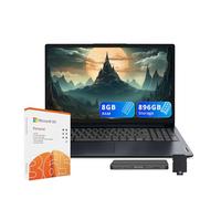 Lenovo IdeaPad 1 - Computer portatile HD da 15,6", Intel Celeron N4500, 8 GB di RAM, SSD da 256 GB+128 GB eMMC, grafica Intel UHD, Office 365 di 1 anno, tastierino numerico, webcam, Win 11, Abyss Blue