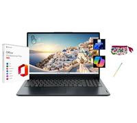 Lenovo Ideapad 1 - Computer portatile touchscreen FHD da 15,6", con Microsoft Office 2024, AMD Ryzen 5 7520U, 8 GB di RAM, SSD da 512 GB, Windows 11 Pro, blu abisso, con penna stilo e custodia