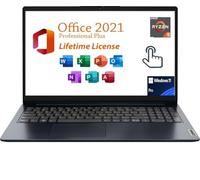 Lenovo Ideapad 1 Laptop, display touch FHD da 15,6 pollici (1920 x 1080), con display touch gratuito Lifetime Office 2021, Ryzen 5 7520U, 8 GB RAM, SSD da 256 GB AMD Radeon Graphics, tipo