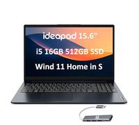 Lenovo IdeaPad 15 - Computer portatile FHD antiriflesso da 15,6", Intel 10-Core i5-1235U (> i7-1195G7), RAM da 16 GB, SSD da 512 GB, cornice stretta, webcam, batteria a lunga durata, Wi-Fi 6, hub IST