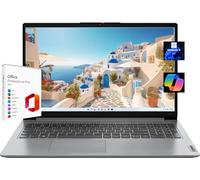 Lenovo Ideapad 1i - Computer portatile touchscreen FHD da 15,6", con Microsoft Office 2021 a vita gratuita, Intel Core i3-1215U, RAM da 12 GB, SSD da 256 GB, scheda grafica Intel UHD, Windows 11 Pro,