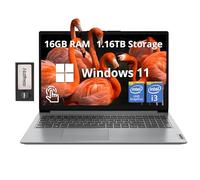 Lenovo IdeaPad 1i - Computer portatile touchscreen FHD da 15,6", Intel i3-1215U, 16 GB di RAM, 1,16 TB di memoria (SSD da 1 TB + set docking station da 160 GB), grafica Intel UHD, webcam, Dolby Audio,