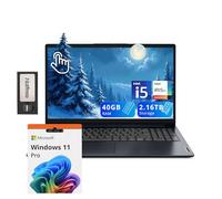 Lenovo IdeaPad 1i - Computer portatile touchscreen FHD da 15,6", Intel i5 1235U, 40 GB di RAM, 2,16 TB di memoria (SSD da 2 TB + docking station da 160 GB), scheda grafica Intel Iris Xe, fotocamera HD