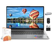 Lenovo IdeaPad 2025 Slim Laptop, 36GB RAM, 1.5TB Storage (1TB SSD & 500GB External), Processore Intel Dual Core, Display antiriflesso da 15,6 pollici, WiFi 6, webcam HD, batteria lunga, Office 365,