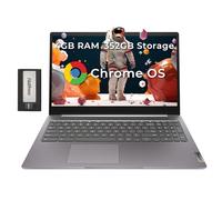 Lenovo IdeaPad 3 - Chromebook FHD antiriflesso da 15,6", Intel Celeron N4500, RAM LPDDR4 da 4 GB, memoria da 352 GB (SSD da 64 GB + set docking station da 288 GB), fotocamera HD, audio HD, Wi-Fi 6,