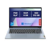 Lenovo IdeaPad 3 Notebook 15,6”, FHD (1920x1080), Intel Core i5-1235U, RAM 8 GB, 512 GB SSD, Grafica Integrata, WiFi 6, Windows 11 - Misty Blue