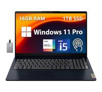 Lenovo IdeaPad 3i - Computer portatile touchscreen FHD da 15,6", Intel i5-1155G7, 16 GB di RAM, SSD PCIe da 1 TB, grafica Intel Iris Xe, webcam HD, Dolby Audio, WiFi 6, Win 11, Abyss Blue, scheda USB