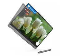 Lenovo Ideapad 5 14" 2-in-1 WUXGA Touchscreen Laptop, 8-core AMD Ryzen 7 8845HS, 16GB LPDDR5 RAM, 1TB SSD, impronte digitali, tastiera retroilluminata, penna stilo, Win 11 Home, Luna Grey, supporto