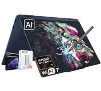 Lenovo IdeaPad 5 - Computer portatile touchscreen 2 in 1 da 14", AMD 8-Core Ryzen AI 7 350(>Intel i7-1355U), RAM LPDDR5 da 16 GB, SSD PCIE da 1024 GB, Copilot+ PC, WiFi 7, BT5.4, KB retroilluminato, W