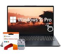 Lenovo IdeaPad Business Laptop, touchscreen da 15,6", laptop Windows 11 Pro, processore Intel Core i5, Microsoft Office Lifetime Suite, auricolari SageNova, blu (Intel Core i5, 16 GB di RAM | SSD da