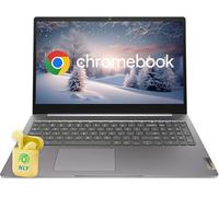 Lenovo IdeaPad Chromebook Laptop, display FHD da 15,6", Intel Celeron dual-core, tastiera numerica, otturatore della privacy della fotocamera, auricolari NLY, grigio artico (Intel Celeron, 4 GB di RAM