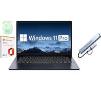 Lenovo IdeaPad - Computer portatile aziendale da 14", 4 GB di RAM e 1,1 TB di spazio di archiviazione (SSD da 512 GB+128 GB eMMC + set docking station da 512 GB), Windows 11 Pro con Microsoft 365 di 1