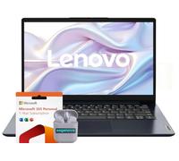 Lenovo IdeaPad - Computer portatile da 14", 4 GB di RAM, 128 GB eMMC, Intel Celeron N4020, Microsoft Office 365, Windows 11 S, auricolari SageNova, blu abisso
